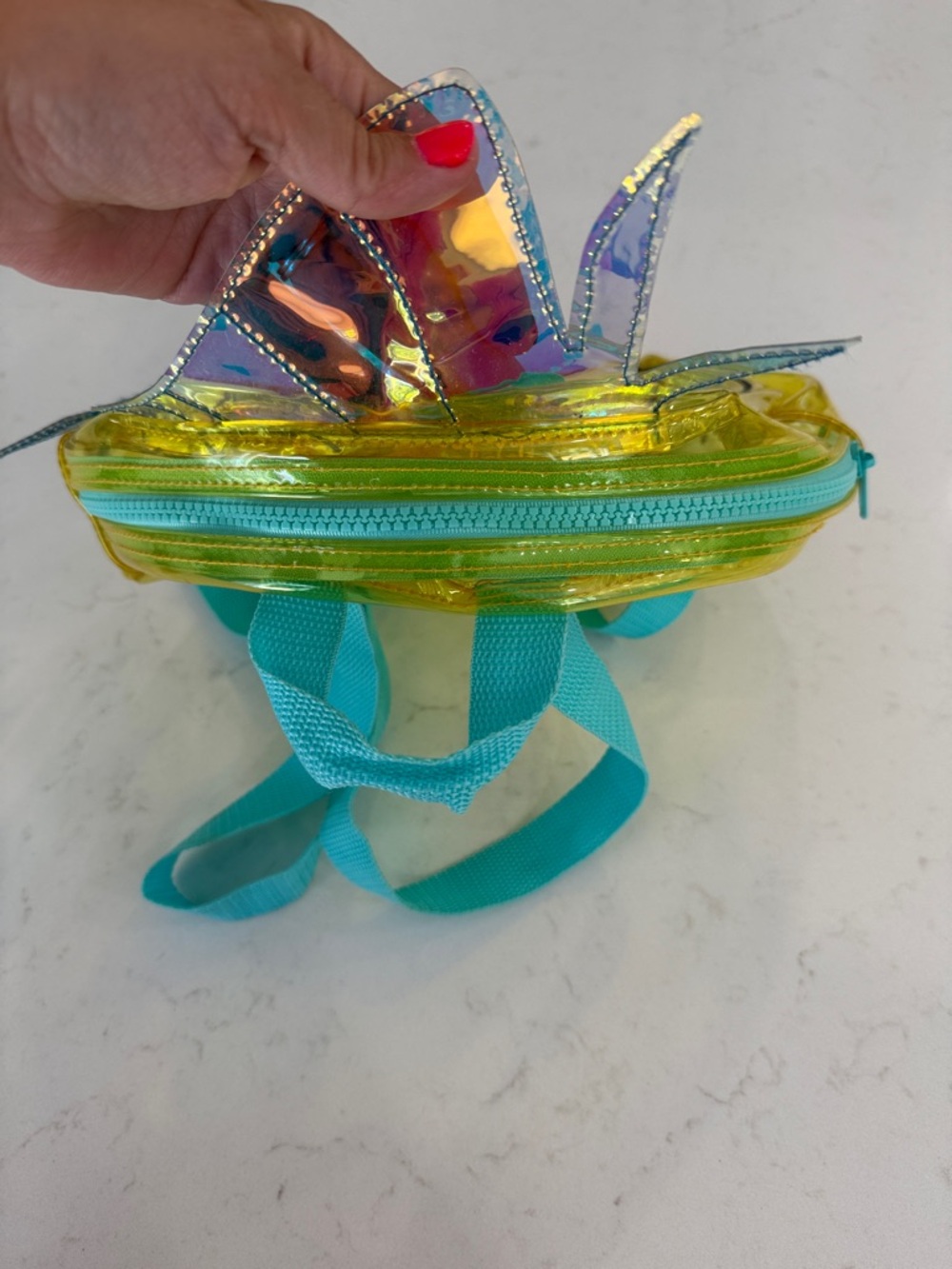 Disney Store Little Mermaid Flounder Translucent Backpack - Picture 6 of 6